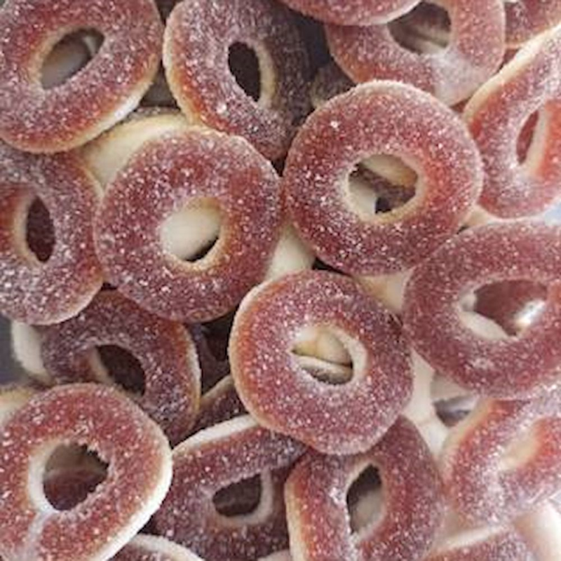 Anneaux sucrés goût COLA 100 GR DULCEPLUS